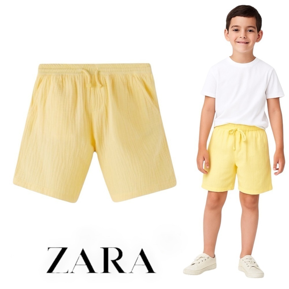 ZARA Kids | Yellow | TEXTURED SHORTS